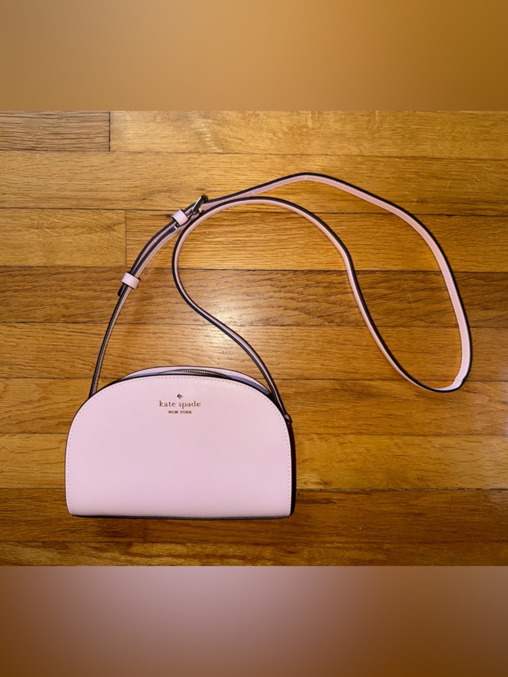 kate spade Light Pink Dome Crossbody with Gold Logo